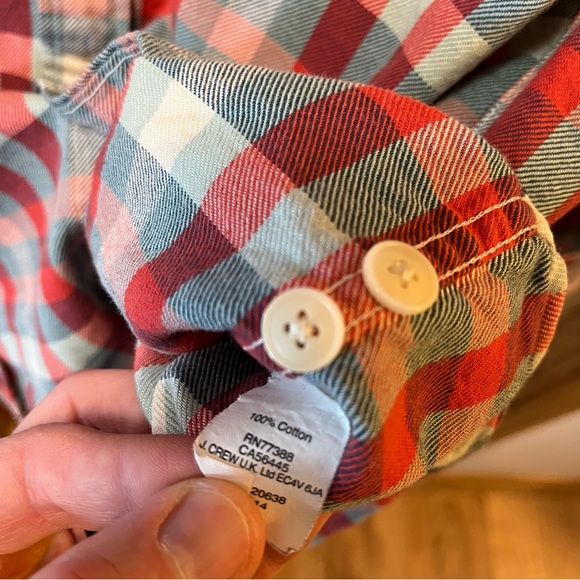 Men’s J Crew Heavyweight Flannel Plaid Shirt S - Picture 3 of 4